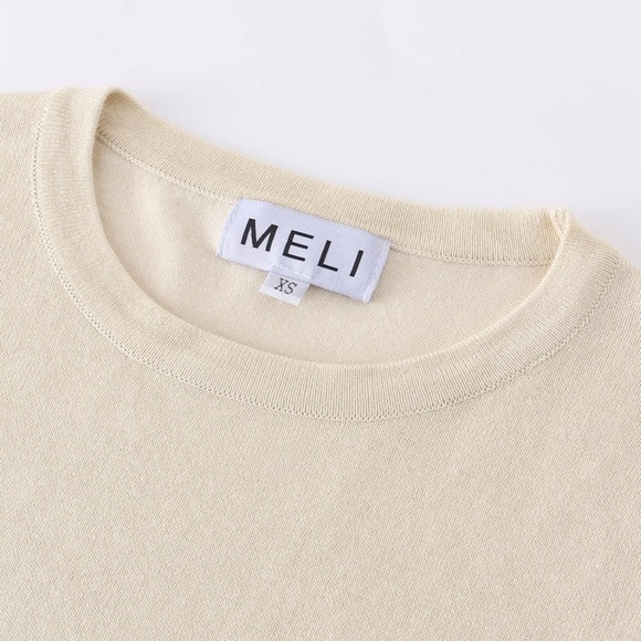 Fame on Central Meli Basic Crew Sweater in Ivory size M - Picture 4 of 15